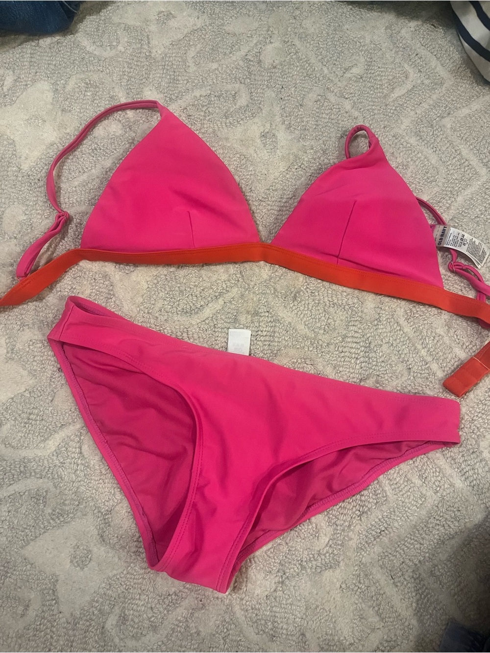 Pink and orange bikini